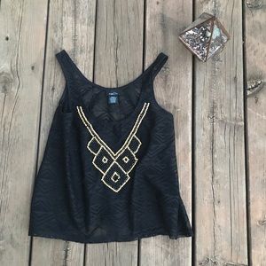 Rue 21 Lace Aztec Printed & Beaded Top